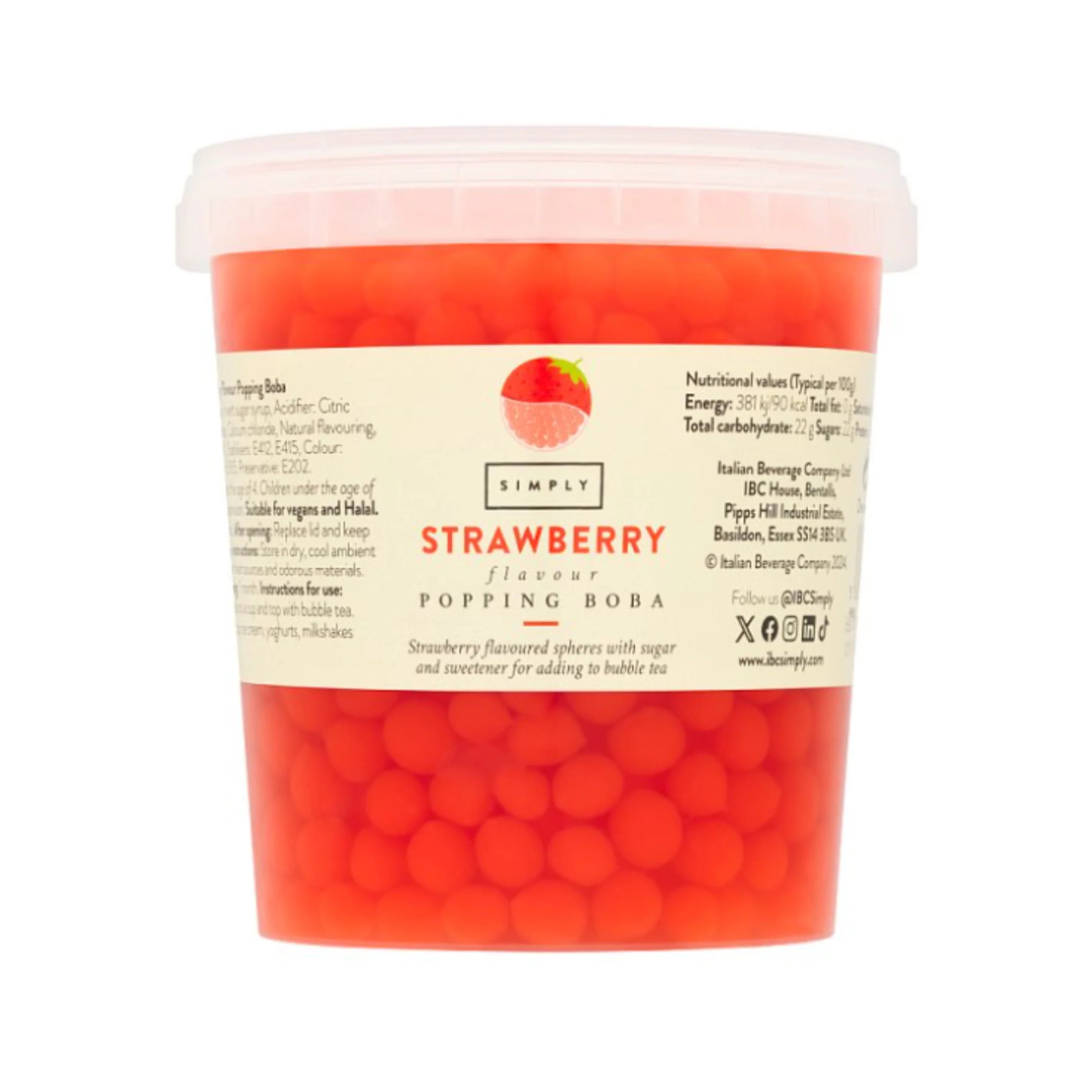 Simply Strawberry Popping Boba
