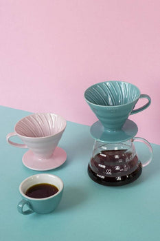 Hario V60 Ceramic Coffee Dripper Turquoise - Size 02